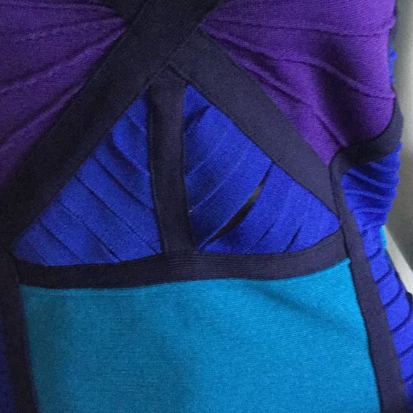 SOLD ON M3rc@r! Sexy Bandage Bodycon peep holes dress size L - Picture 2 of 5